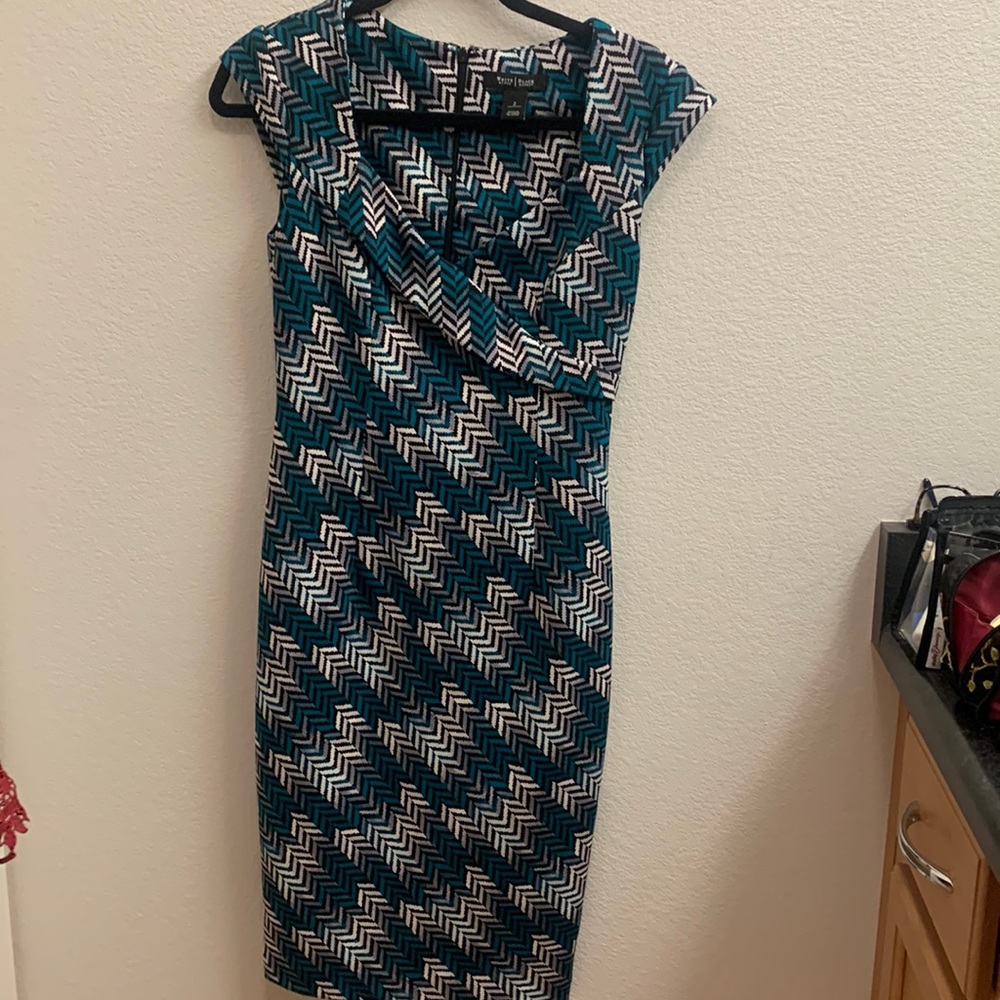 White House Black Market chevron dress